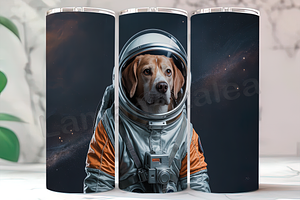 Cosmic Astronaut Pup Tumbler, an Arts & Entertainment Photo by LamanAzalea