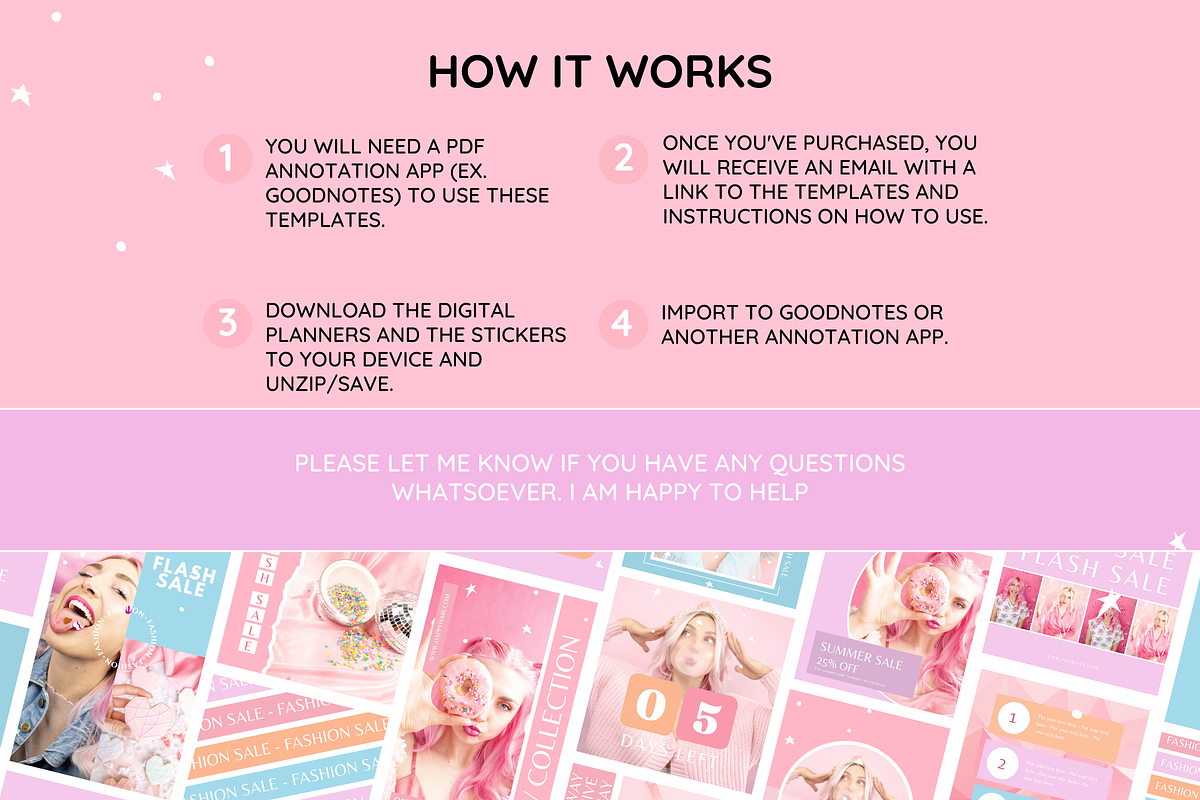 Cute Digital Life Planner 750+ pages, a Templates & Theme by SunshineStudioBoutique (Photo 9 of 9)