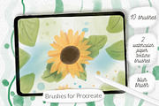 Watercolor texture aquarelle brushes, a Brush Add-On by Let's Art (Thumbnail 5 of 11)