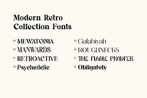 Modern Retro Font Bundles