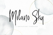Milano Sky handwritten Script font, a Script Font by By Lef (Thumbnail 1 of 10)