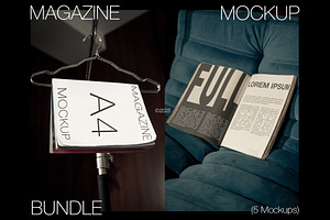 Magazine Mockup Bundle (5 PSD)