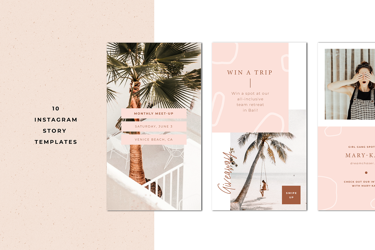 Positano Social Media Kit, a Social Media Template by The Blog Stop (Photo 2 of 11)