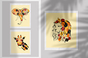 African animals. Line art collection, an Object Graphic by Vera●Suleimanova (Thumbnail 11 of 16)