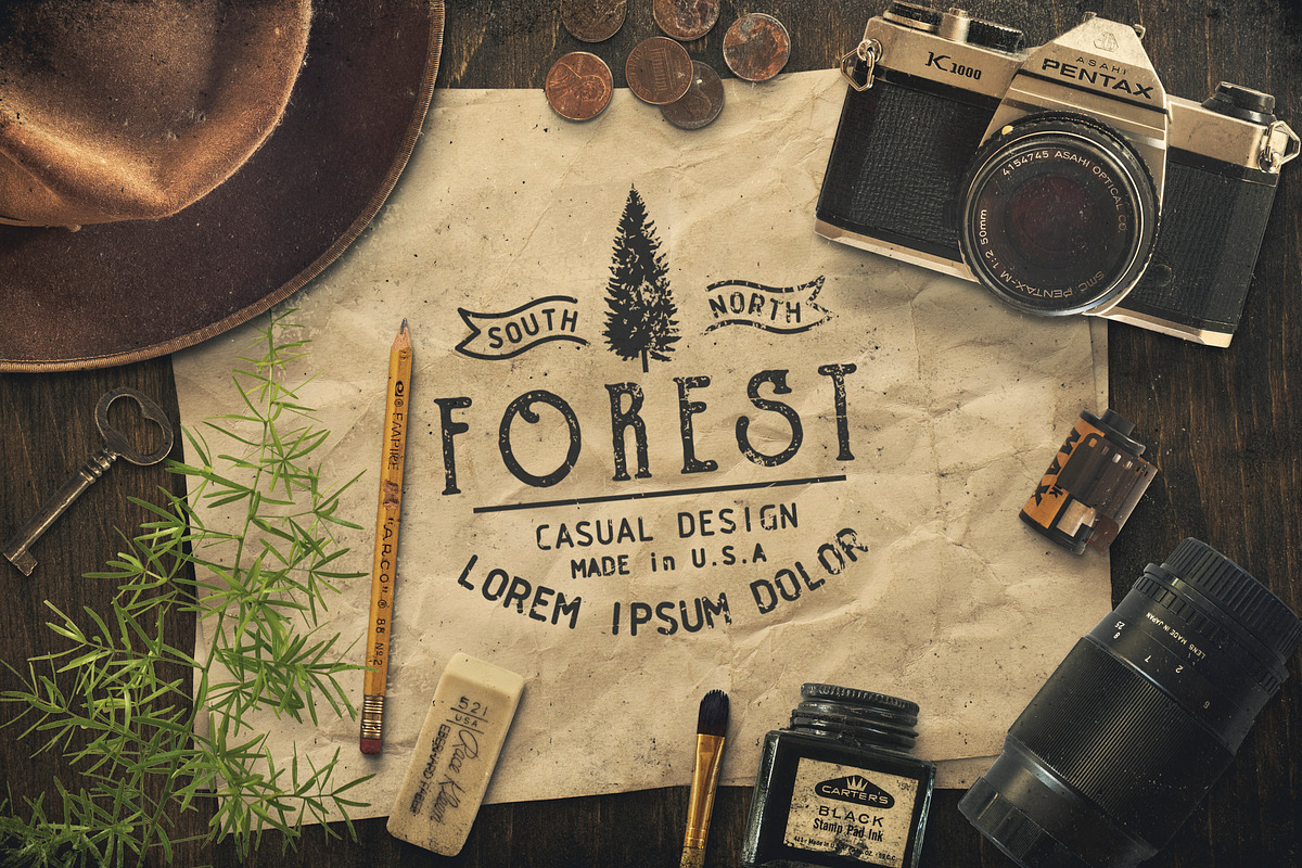 25 Outdoor vintage labels., an Animal Illustration by Red Monkey (Photo 1 of 2)