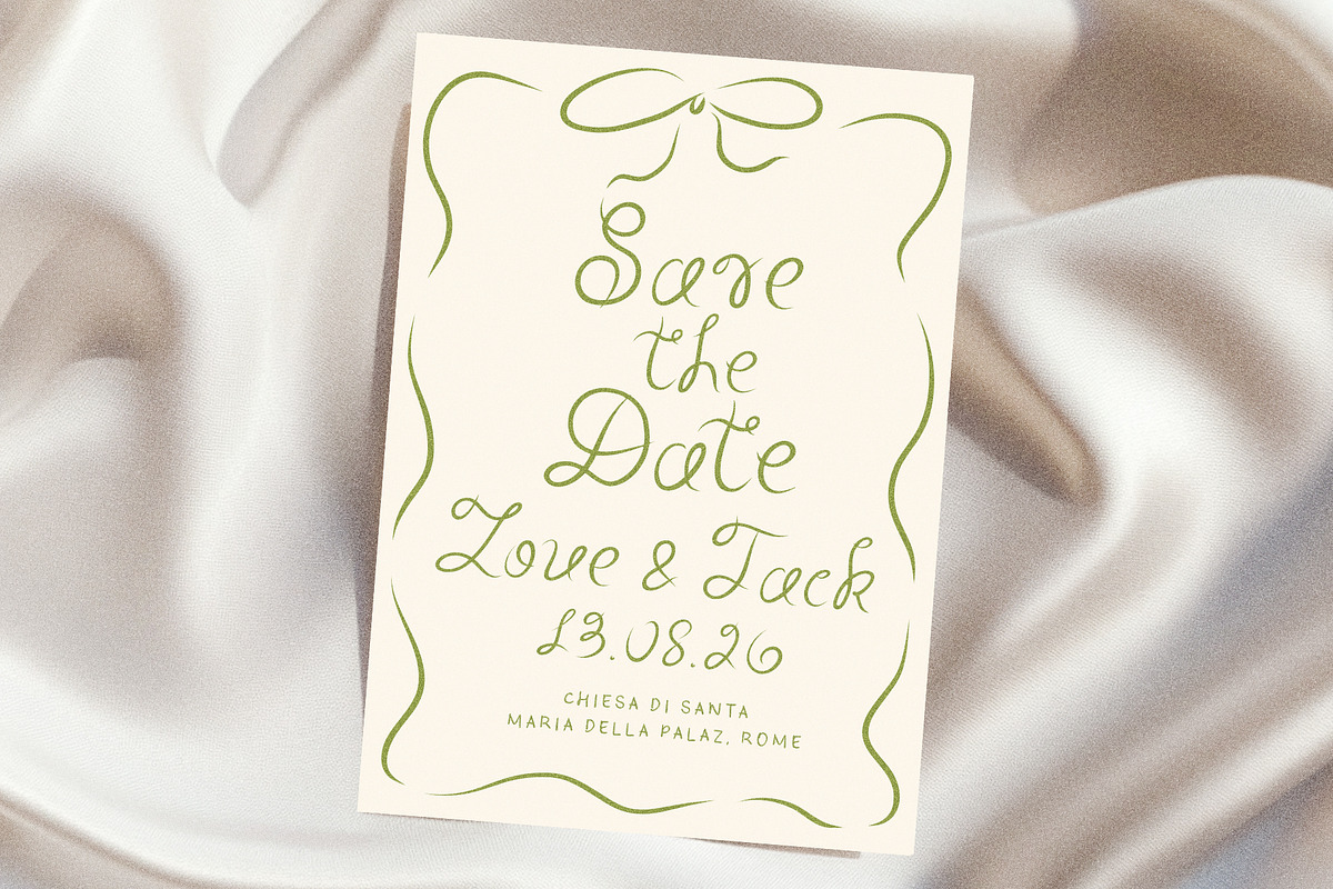 Curly Whimsical Wedding Font, a Handwritten Font by Ayya Studio (Photo 7 of 14)