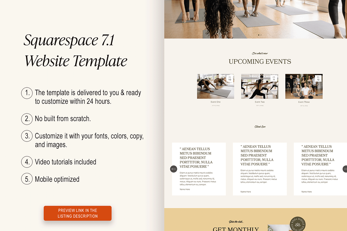 Wellness Squarespace 7.1 Template, a Websites & App Template by Kseniia_Design (Photo 2 of 11)