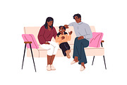 Parents support, talk to kids set, a Person Illustration by PaperTrident (Thumbnail 2 of 7)