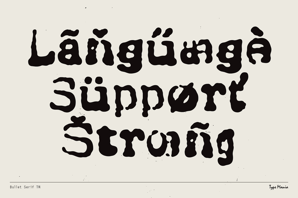 Bullet Serif TM – Grunged Typewriter, a Sans Serif Font by Type Mania (Photo 8 of 10)