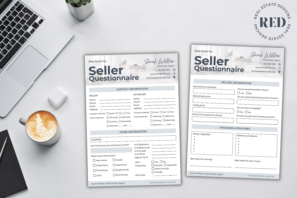 Real Estate Seller Questionnaire, a Stationery Template by Jennifer Magri Templates (Photo 7 of 8)