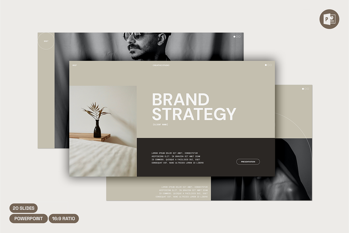 Iris Brand Strategy - PowerPoint, a Presentation Template by Sixtemp (Photo 1 of 7)