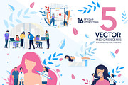 Medicine Vector Scenes, a Healthcare Illustration by Tera Vector (Thumbnail 1 of 2)