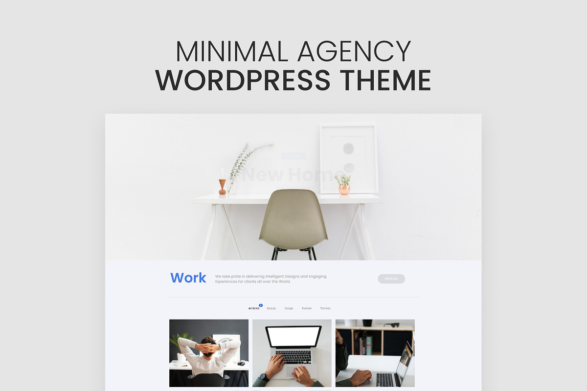 Minimal Agency WordPress Theme, a WordPress Template by Pixflow (Photo 1 of 10)