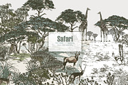 Safari. Seamless Patterns + Panorama, a Pattern Graphic by Irina Dolgikh (Thumbnail 1 of 21)