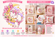 Dreamy Moon Cat Kawaii, an Animal Illustration by HyeRi (Thumbnail 2 of 6)