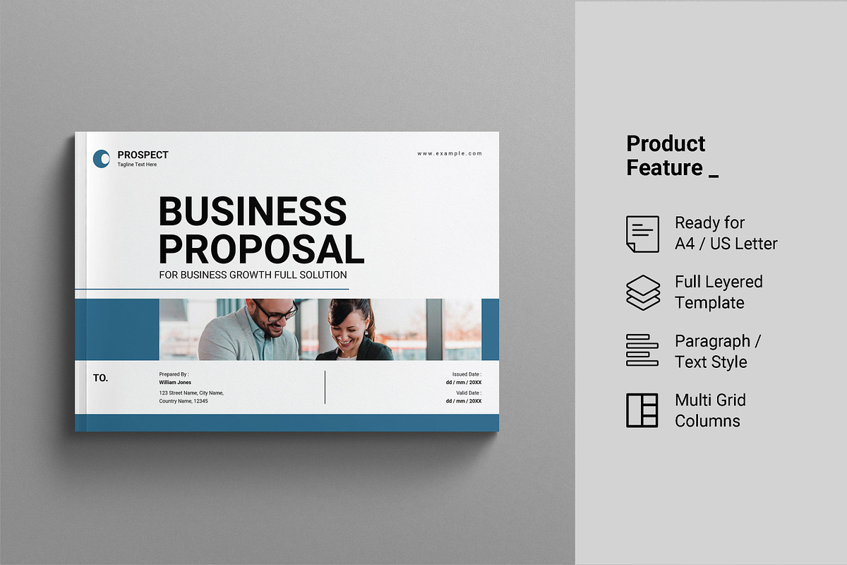 Business Proposal Template Landscape, a Brochure Template by Work-Envance (Photo 2 of 9)