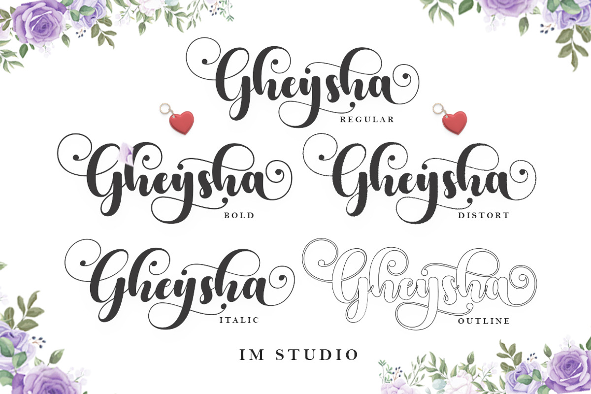 Gheysha, a Script Font by IM Studio (Photo 7 of 10)