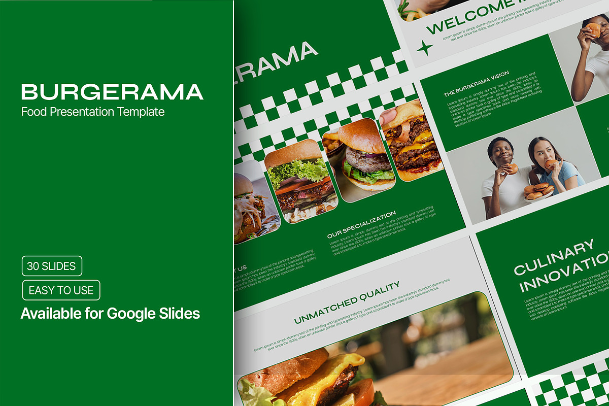 Burgerama - Google Slide Template, a Presentation Template by casanovastudio (Photo 1 of 6)