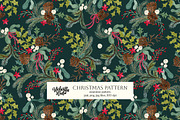 Green Christmas Pattern, a Pattern Graphic by Webvilla Studio (Thumbnail 1 of 4)