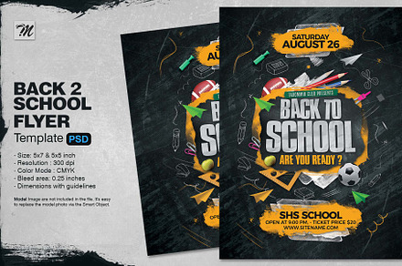 Back To School Flyer, a Flyer Template by Tarommir