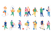 Flat vector people lifestyle bundle, a Person Illustration by Vector_Art (Thumbnail 2 of 27)