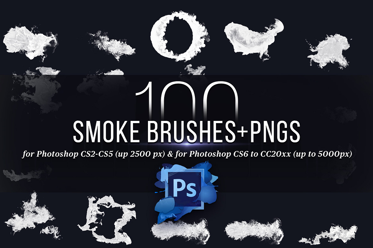 100 Photoshop Smoke Brushes + PNGs, a Brush Add-On by Creative Graphics (Photo 5 of 8)