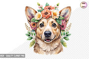 Dog Wearing Flower Crown Bundle, a Graphic by crative8112 (Thumbnail 2 of 8)