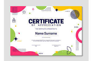 Diploma certificate template, a Decorative Illustration by Buch&Bee