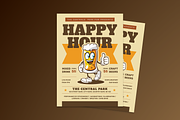 Happy Hour Flyer, a Flyer Template by MMPixelCraft (Thumbnail 1 of 5)