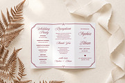 Burgundy Wedding Program Template, an Invitation Template by Arslan (Thumbnail 2 of 4)