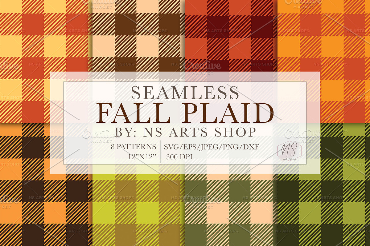 Fall Plaid Digital Papers, Plaid SVG, a Pattern Graphic by NS Arts Shop (Photo 1 of 7)
