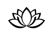 Lotus Flower Vector Icon Bundle, an Illustration by yasushie (Thumbnail 38 of 51)