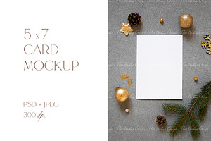 Сhristmas 5x7 Card Mockup