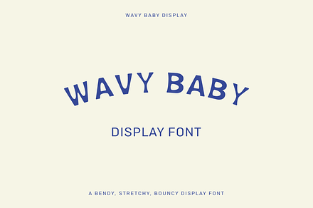 Wavy Baby Display Font, a Sans Serif Font by mollydeering