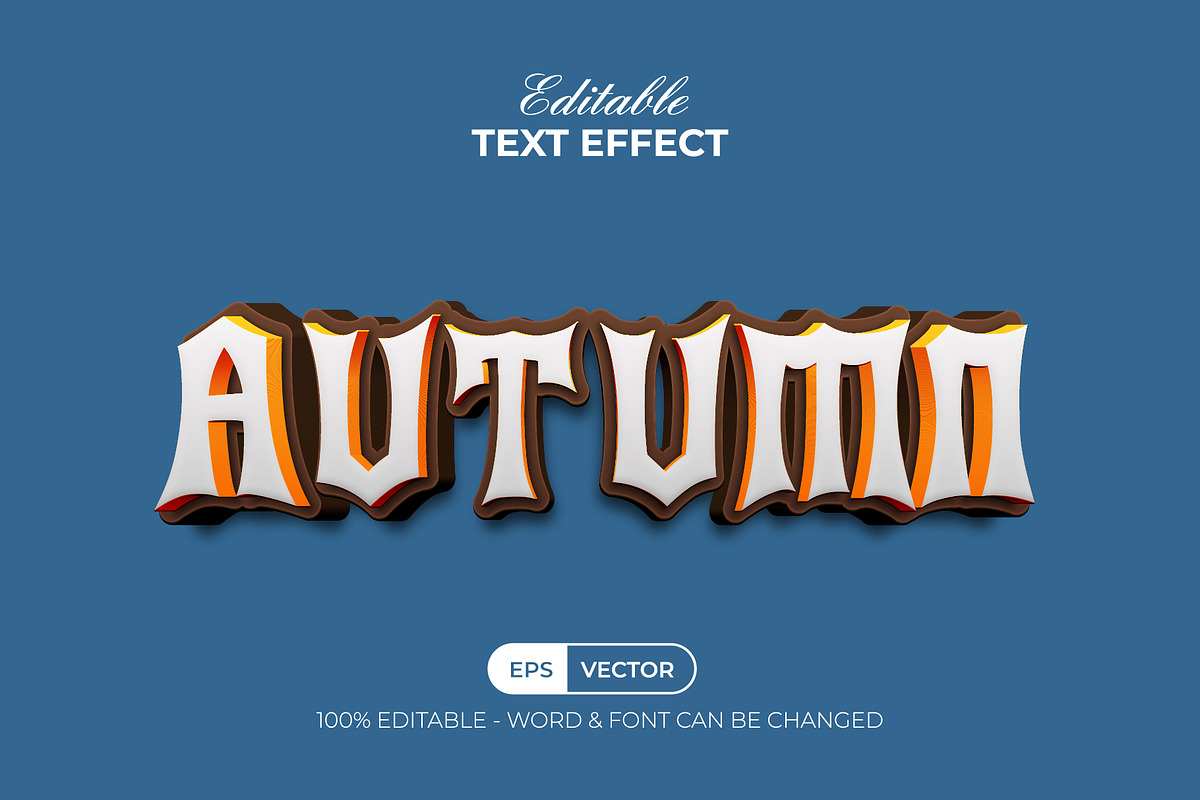 Autumn Text Effect 3D Style, a Layer Style Add-On by Mockmenot (Photo 1 of 2)