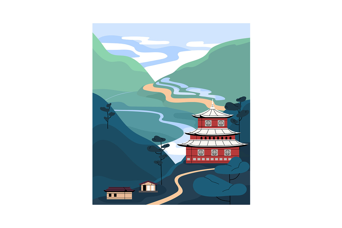Nature landscapes, tea plantations, a Seasonal Illustration by PaperTrident (Photo 4 of 4)