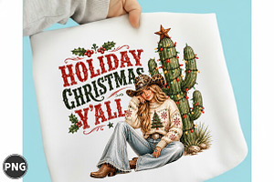 Western Holiday Christmas Y'all PNG, a Seasonal Illustration by designcity5