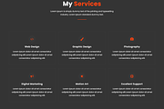 Razu - Dark Developer Portfolio HTML, a Bootstrap Template by Themeplaza (Thumbnail 3 of 6)