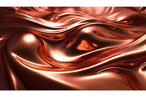 Flowing metallic copper-like surface, an Abstract Photo by Igor Tichonow