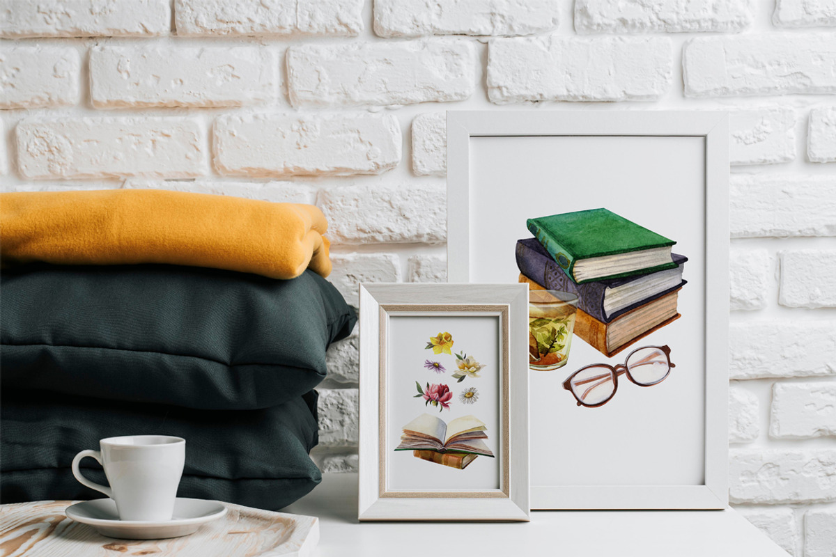 Books watercolor set, an Object Illustration by Olha Urdeichuk (Photo 2 of 9)