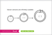 Minimal fruit icons, an Outline Icon by Picture Window (Thumbnail 4 of 5)