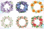 Watercolor Floral Wreath Spring PNG, an Illustration by Canvas Craft (Thumbnail 2 of 3)