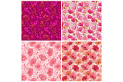 Pink Floral Seamless Patterns, an Illustration by DreamPrint404 (Thumbnail 3 of 5)