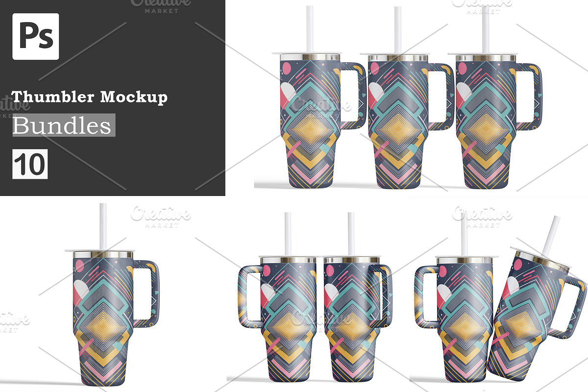 Thumbler PSD Mockup, a Packaging Mockup by Ambo Ampeng (Photo 1 of 11)