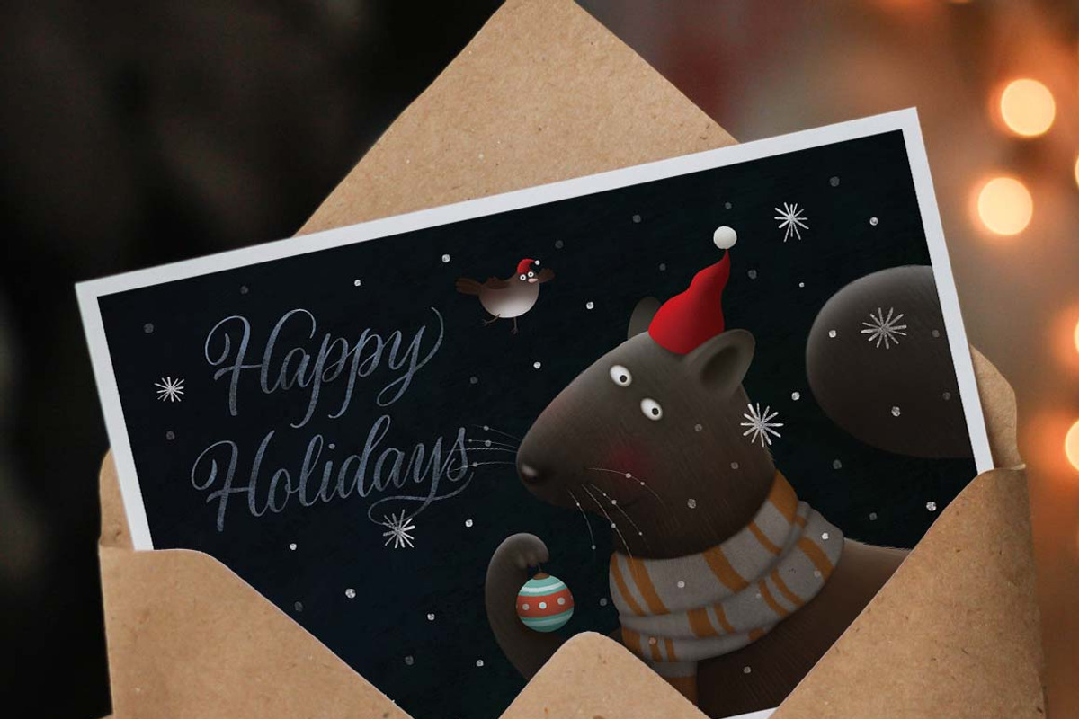Animal Christmas Greeting Cards, an Animal Illustration by CosyPic (Photo 5 of 5)