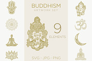 Buddhism, meditation buddhist symbol, an Illustration by Bloom21Art (Thumbnail 1 of 3)