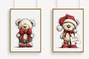Christmas Teddy Bear Clipart, an Illustration by Libby Wishes (Thumbnail 5 of 7)