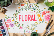 Floral Graphics Pack, an Illustration by emine (Thumbnail 1 of 7)