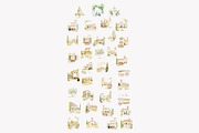 Tuscan clipart Italian watercolor, a Decorative Illustration by Patishop Art (Thumbnail 11 of 11)