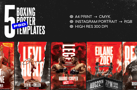 5 Boxing Flyer Templates